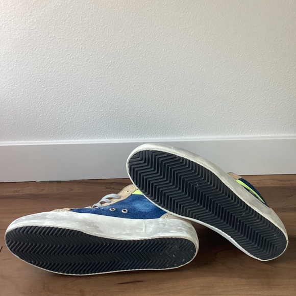 Golden Goose Mid Star Sneaker in Blue Denim/Leopard Star size 41 - Picture 6 of 7